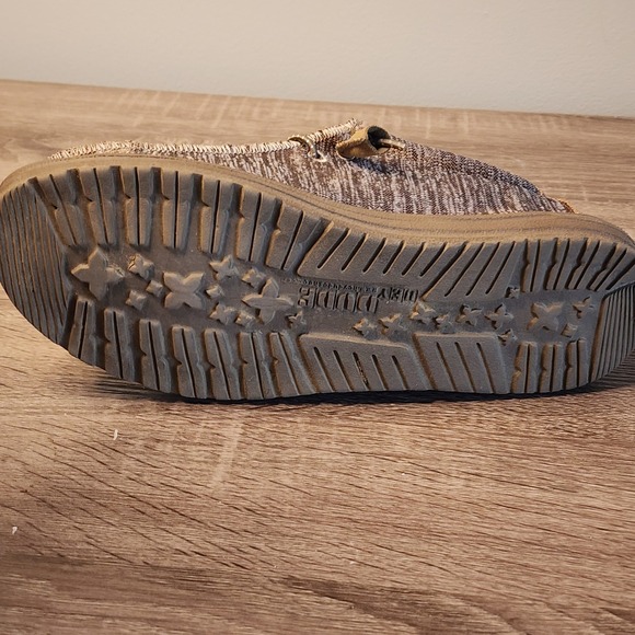 Hey Dude Wally Sport Knit Tan Mens Size 8 Casual Loafer Comfort Shoes - Picture 10 of 11